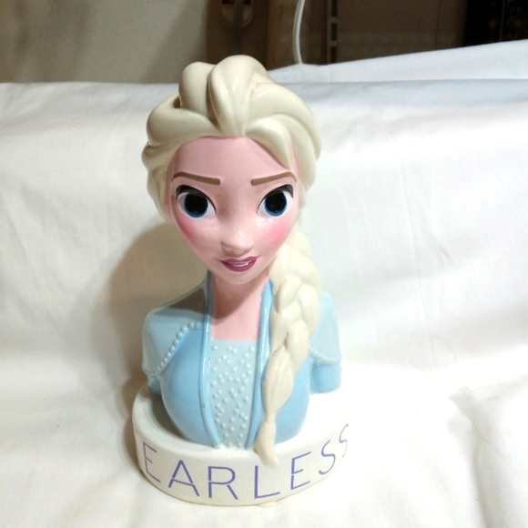 DISNEY Frozen Movie Elsa Princess "Fearless" Coin Bank. 8" Tall. - Picture 1 of 6